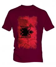 Albania Grunge Flag Mens T-Shirt