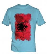 Albania Grunge Flag Mens T-Shirt