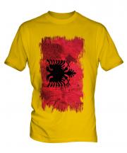 Albania Grunge Flag Mens T-Shirt