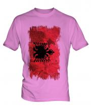 Albania Grunge Flag Mens T-Shirt