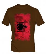 Albania Grunge Flag Mens T-Shirt