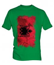 Albania Grunge Flag Mens T-Shirt
