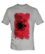 Albania Grunge Flag Mens T-Shirt