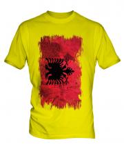 Albania Grunge Flag Mens T-Shirt