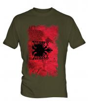 Albania Grunge Flag Mens T-Shirt