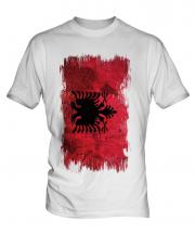 Albania Grunge Flag Mens T-Shirt