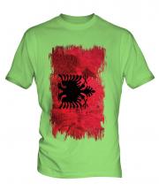 Albania Grunge Flag Mens T-Shirt