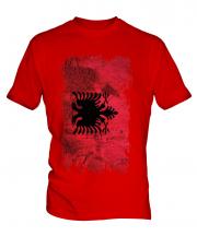 Albania Grunge Flag Mens T-Shirt