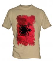 Albania Grunge Flag Mens T-Shirt