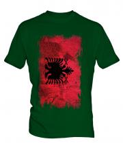 Albania Grunge Flag Mens T-Shirt