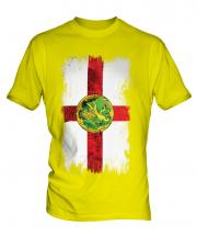 Alderney Grunge Flag Mens T-Shirt