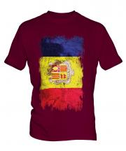 Andorra Grunge Flag Mens T-Shirt