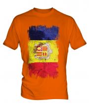 Andorra Grunge Flag Mens T-Shirt