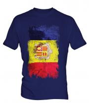 Andorra Grunge Flag Mens T-Shirt