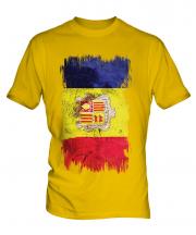Andorra Grunge Flag Mens T-Shirt