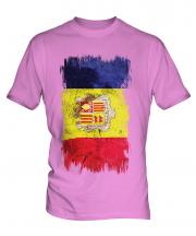 Andorra Grunge Flag Mens T-Shirt