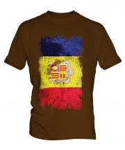 Andorra Grunge Flag Mens T-Shirt