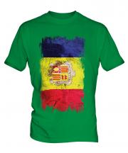 Andorra Grunge Flag Mens T-Shirt