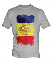 Andorra Grunge Flag Mens T-Shirt