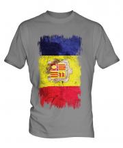 Andorra Grunge Flag Mens T-Shirt