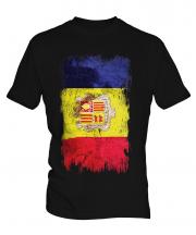 Andorra Grunge Flag Mens T-Shirt