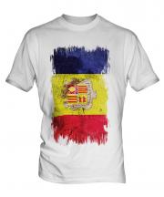 Andorra Grunge Flag Mens T-Shirt