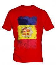 Andorra Grunge Flag Mens T-Shirt