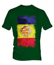 Andorra Grunge Flag Mens T-Shirt
