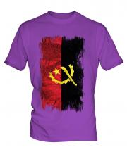 Angola Grunge Flag Mens T-Shirt