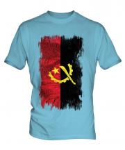 Angola Grunge Flag Mens T-Shirt