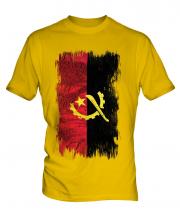 Angola Grunge Flag Mens T-Shirt