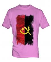 Angola Grunge Flag Mens T-Shirt