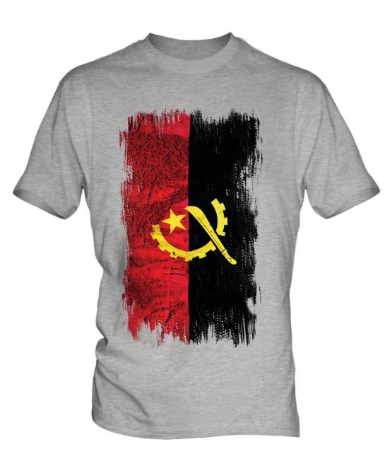 Angola Grunge Flag Mens T-Shirt