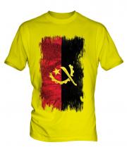 Angola Grunge Flag Mens T-Shirt