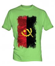 Angola Grunge Flag Mens T-Shirt