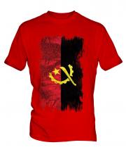 Angola Grunge Flag Mens T-Shirt