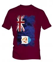 Anguilla Grunge Flag Mens T-Shirt