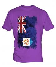 Anguilla Grunge Flag Mens T-Shirt