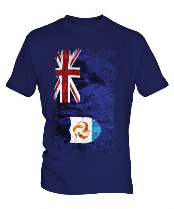 Anguilla Grunge Flag Mens T-Shirt