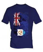 Anguilla Grunge Flag Mens T-Shirt