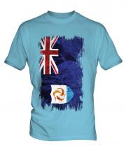 Anguilla Grunge Flag Mens T-Shirt