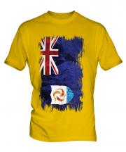 Anguilla Grunge Flag Mens T-Shirt