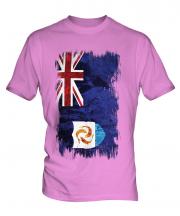 Anguilla Grunge Flag Mens T-Shirt