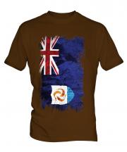 Anguilla Grunge Flag Mens T-Shirt
