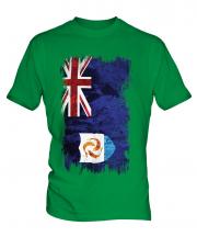 Anguilla Grunge Flag Mens T-Shirt
