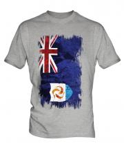 Anguilla Grunge Flag Mens T-Shirt
