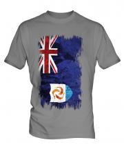 Anguilla Grunge Flag Mens T-Shirt