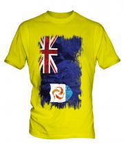 Anguilla Grunge Flag Mens T-Shirt