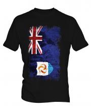 Anguilla Grunge Flag Mens T-Shirt