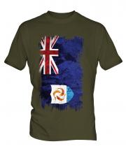 Anguilla Grunge Flag Mens T-Shirt
